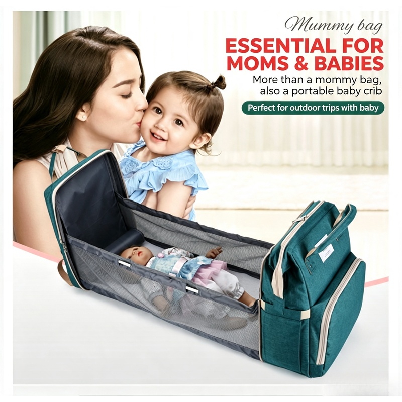 Backpack Diaper Bag - Вместительный рюкзак для мам с пеленальным